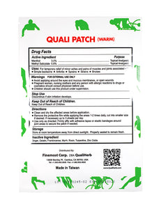 Quali Patch (Warm) Warming Patch Chronic Pain Relief 2 Sheets