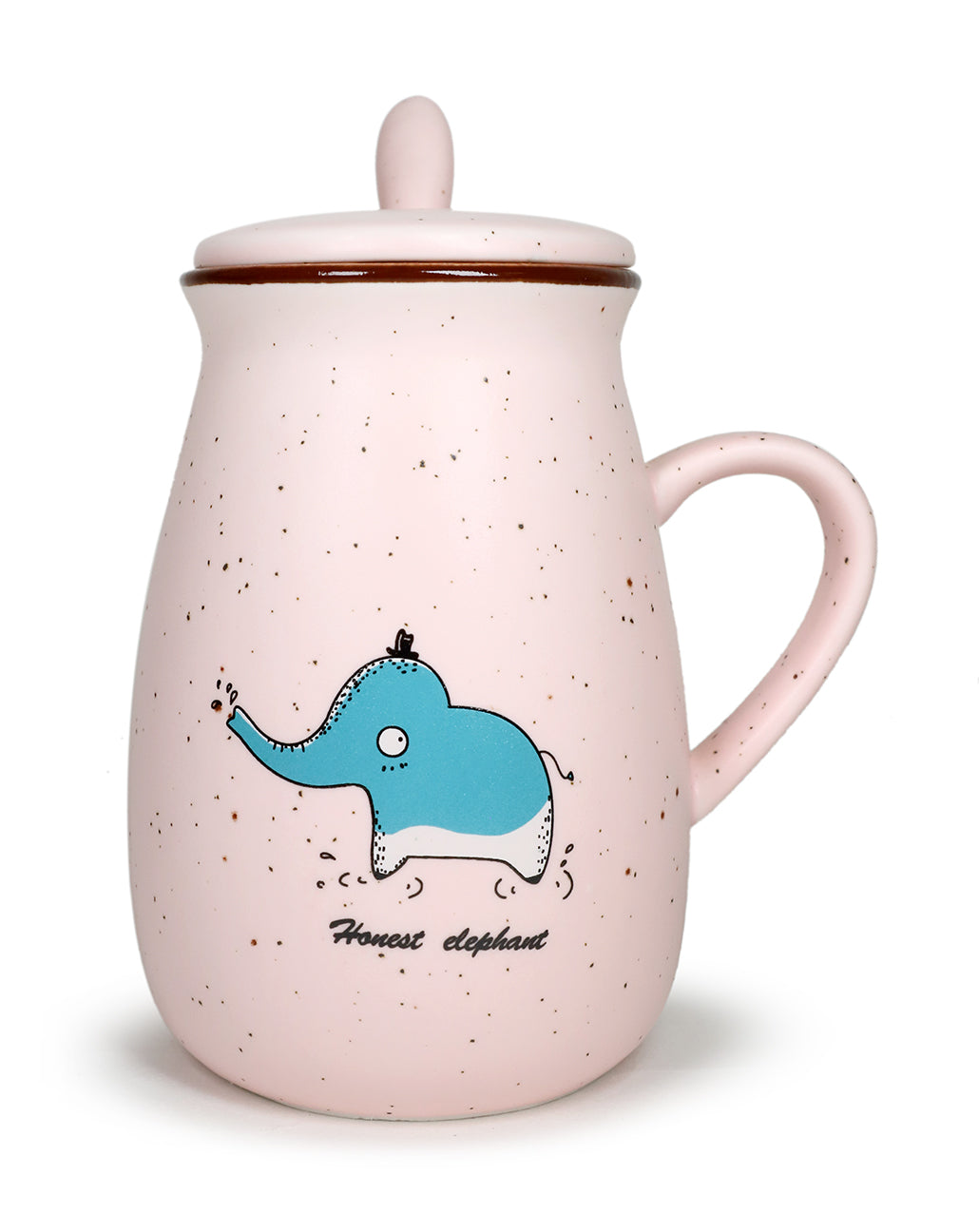 1pc Ceramic Cute Creative Milk/ Coffee Mug With Lid, Household Drinking Cup