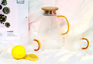 Hand Blown Elegant Glass Tea Kettle Glass Teapot Glass Pitcher Fruit Tea