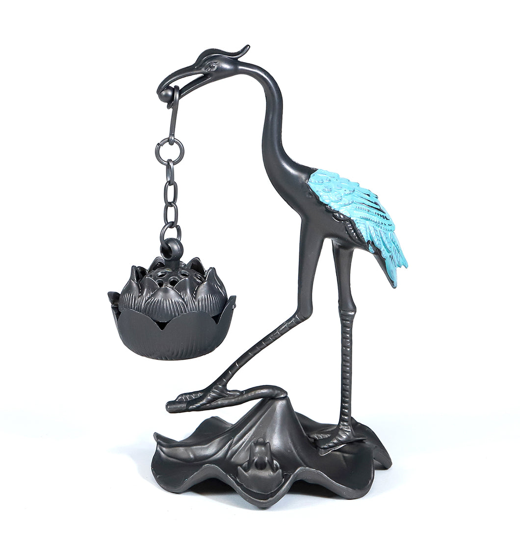 Crane-Shaped Hanging Incense Burner - Dual-Use Incense Holder for Coils and Sticks - Indoor Decor