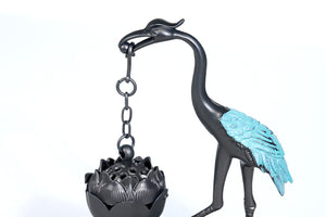 Crane-Shaped Hanging Incense Burner - Dual-Use Incense Holder for Coils and Sticks - Indoor Decor