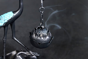 Crane-Shaped Hanging Incense Burner - Dual-Use Incense Holder for Coils and Sticks - Indoor Decor