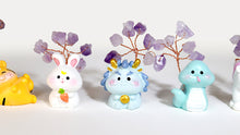 12 Zodiac Cute Resin Carved Amethyst Tree - Home & Office Desk Decoration