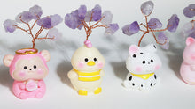 12 Zodiac Cute Resin Carved Amethyst Tree - Home & Office Desk Decoration