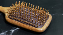 Large Gold Sandalwood Cushion Massage Brush