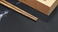 Natural Unpainted, Unoiled, Unwaxed Handcrafted Chicken Wing Wood Chopsticks - Set of 10 Pairs
