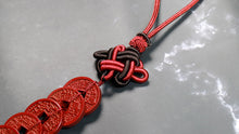 Finely Crafted Cinnabar Five Emperor Coins Car Hanging Ornament for Good Luck and Wealth