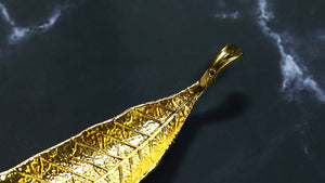 Golden Leaf Shaped Incense Holder | Elegant Incense Stand | Incense Tray | Decorative Indoor Piece