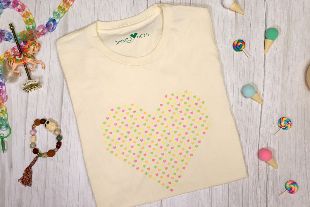 Mini Heart Pattern Shirt (Natural)