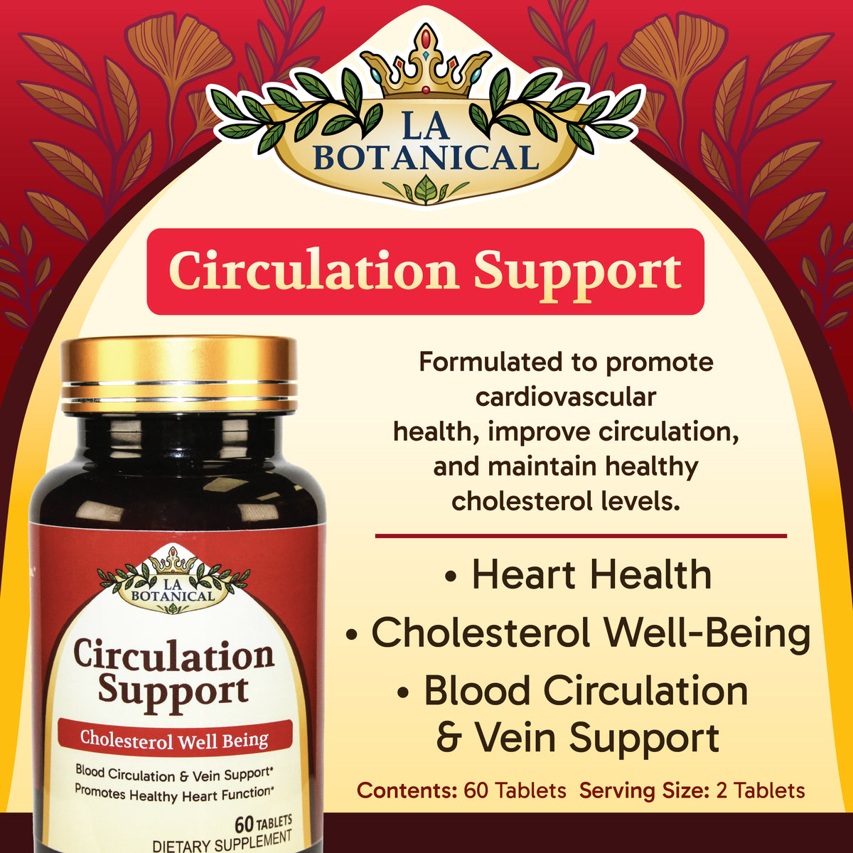 Circulate Tablets Circulation Support Cholesterol and Heart Health 60 Tablets – GinkgoHome