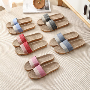 Linen Slippers Japanese Tatami Style