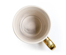 Marble Effect Ceramic Mug with Gold Painted Handle